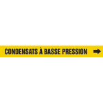 Accuform CRPK485SSH French Pipe Marker: Condensats À Basse Pression (1)