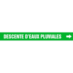 Accuform CRPK596SSA French Pipe Marker: Descente D'eaux Pluviales (0)