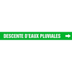 Accuform CRPK596SSB French Pipe Marker: Descente D'eaux Pluviales (1)