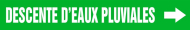 Accuform CRPK596SSB French Pipe Marker: Descente D'eaux Pluviales (0)