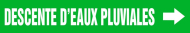 Accuform CRPK596SSD French Pipe Marker: Descente D'eaux Pluviales (0)