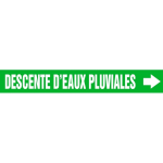 Accuform CRPK596SSH French Pipe Marker: Descente D'eaux Pluviales (0)