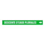Accuform CRPK596SSH French Pipe Marker: Descente D'eaux Pluviales (1)