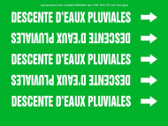 Accuform CRPK596STA French Pipe Marker: Descente D'eaux Pluviales (0)