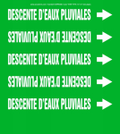 Accuform CRPK596STB French Pipe Marker: Descente D'eaux Pluviales (0)