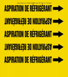 Accuform CRPK605STB French Pipe Marker: Aspiration De Refrigerant (0)