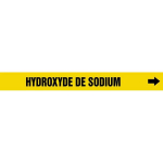 Accuform CRPK645STA French Pipe Marker: Hydroxyde De Sodium (1)