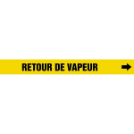 Accuform CRPK669SSA French Pipe Marker: Retour De Vapeur (0)
