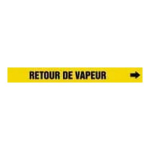 Accuform CRPK669STA French Pipe Marker: Retour De Vapeur (1)
