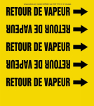 Accuform CRPK669STB French Pipe Marker: Retour De Vapeur (0)