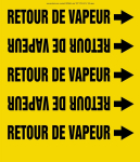 Accuform CRPK669STC French Pipe Marker: Retour De Vapeur (0)