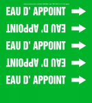 Accuform CRPK688STB French Pipe Marker: Eau D'Appoint (0)