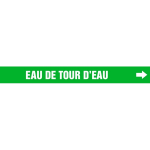 Accuform CRPK705SSA French Pipe Marker: Eau De Tour D'Eau (0)