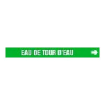 Accuform CRPK705STB French Pipe Marker: Eau De Tour D'Eau (1)