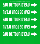 Accuform CRPK705STB French Pipe Marker: Eau De Tour D'Eau (0)