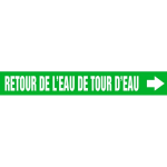 Accuform CRPK707SSH French Pipe Marker: Retour De L'Eau De Tour D'Eau (0)