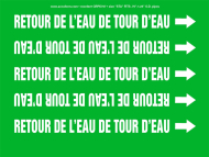 Accuform CRPK707STA French Pipe Marker: Retour De L'Eau De Tour D'Eau (0)