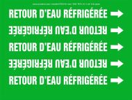 Accuform CRPK779STA French Pipe Marker: Retour D'Eau Réfrigérée (0)