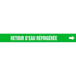 Accuform CRPK779STB French Pipe Marker: Retour D'Eau Réfrigérée (1)