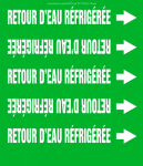 Accuform CRPK779STC French Pipe Marker: Retour D'Eau Réfrigérée (0)