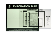 Accuform DTA214 8-1/2"H x 11"W Laser Only Evacuation & Severe Weather Map Holder Clear Inserts (0)