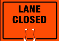Accuform FBC730 Cone Top Warning Sign: Lane Closed (0)