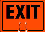 Accuform FBC742 Cone Top Warning Sign: Exit (0)