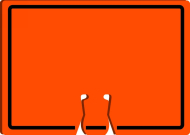 Accuform FBC766 Cone Top Warning Sign: Blank (0)