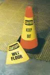 Accuform FBC913E Caution Cone Cuff Sleeve: Tripping Hazard (1)