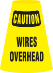 Accuform FBC914E Caution Cone Cuff Sleeve: Wires Overhead (0)