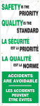 Accuform FBMBR613 Bilingual Safety Banner: Safety Is The Priority - Quality Is The Standard (0)