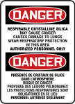 Accuform FBMCAW045VP OSHA Danger Safety Sign: Respirable Crystalline Silica - May Cause Cancer - Causes Damage To Lungs - Wear Respiratory Protection In This Area (0)
