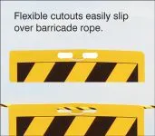 Accuform FBR104 OSHA Danger Rope Signs: Respirable Crystalline Silica - May Cause Cancer - Causes Damage To Lungs - Wear Respiratory Protection In This Area (1)