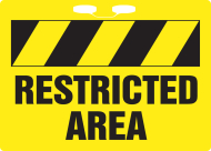 Accuform FBR119 Rope Sign: Restricted Area (0)