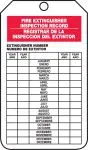 Accuform FBTRS217CTP OSHA Fire Extinguisher Tags: Fire Extinguisher Inspection Record (1)