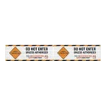 Accuform FBW120 Fence-Wrap Mesh Gate Screen: Do Not Enter Unless Authorized. This Is A No-Accident Zone. Safety Comes First! (1)