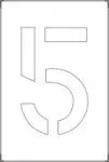 Accuform FMS1088 Individual Number and Letter Stencils (5)