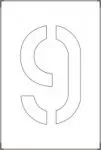 Accuform FMS1367 Individual Number and Letter Stencils (9)