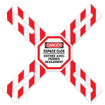 Accuform FRCXB631 OSHA Danger Man-Way Cross Barrier: Confined Space - Enter By Permit Only (0)