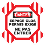 Accuform FRCXB635 OSHA Danger Man-Way Cross Barrier: Confined Space - Do Not Enter (0)