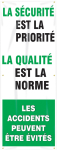 Accuform FRMBR633 Bilingual Safety Banner: Safety Is The Priority - Quality Is The Standard (0)
