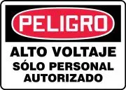 Accuform FRMELC135VP OSHA Danger Safety Sign: High Voltage - Authorized Personnel Only (1)