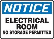 Accuform FRMELC801XL OSHA Notice Electrical Safety Sign: Electrical Room - No Storage Permitted (1)