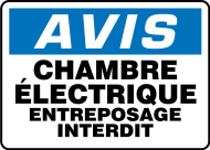 Accuform FRMELC801XL OSHA Notice Electrical Safety Sign: Electrical Room - No Storage Permitted (0)