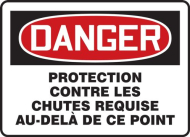 Accuform FRMFPR162XP 18" x 24" OSHA Danger Fall Protection Sign: Fall Protection Required Beyond This Point Red Accu-Shield (0)