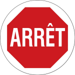 Accuform FRMFS2217 Slip-Gard Adhesive Floor Safety Sign: Stop (0)