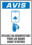 Accuform FRMRST830XL OSHA Notice Safety Sign: Use Hand Sanitizer Before Entering (0)