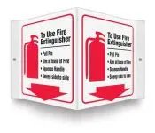 Accuform FRPSP615 Projection Sign: To Use Fire Extinguisher (1)