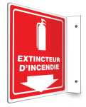 Accuform FRPSP729 Projection Sign: Fire Extinguisher (White/Red) (0)