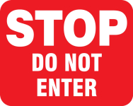 Accuform FRR352RD Railroad Clamp Sign: Stop - Do Not Enter (0)